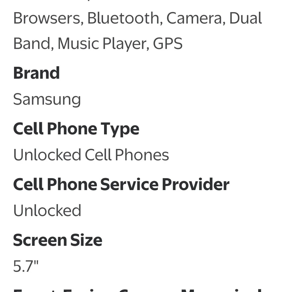 Samsung Smartphone with Black Display